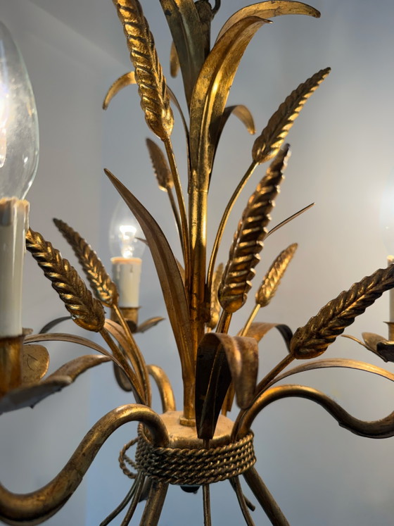 Image 1 of Lustre épi de blé doré Hans KOGL années 70