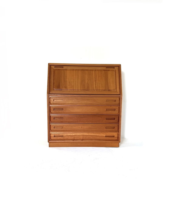 Image 1 of Vintage teak Danish secretaire, Dyrlund '80s