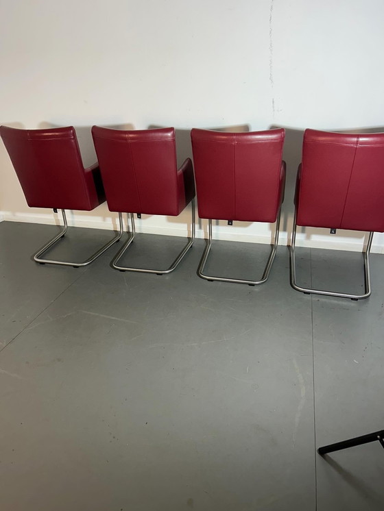 Image 1 of 4 x leren fauteuls Bert Plantagie