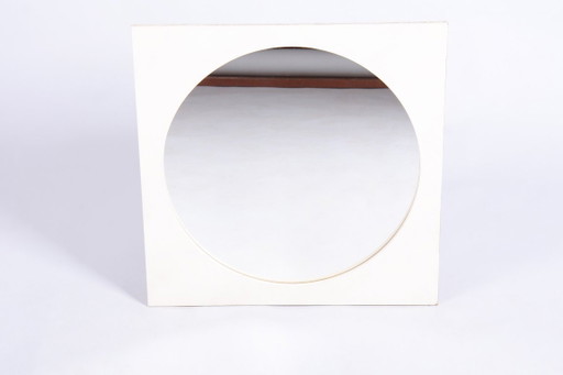 Miroir mural Mid-Century original, cadre en bois, bien conservé, tchèque, années 1970