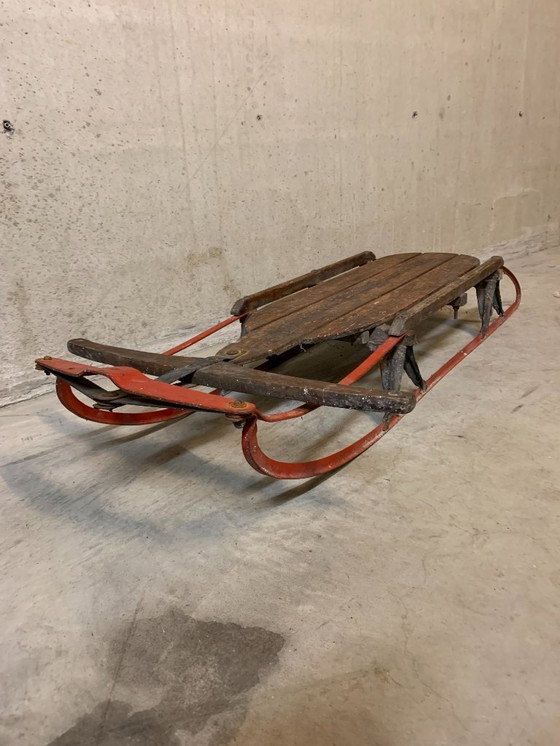 Image 1 of Decorative steerable sled from the U.S.A. 1950s