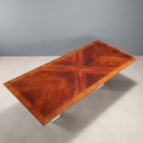 Image 1 of 1980s Table with Marble Legs
