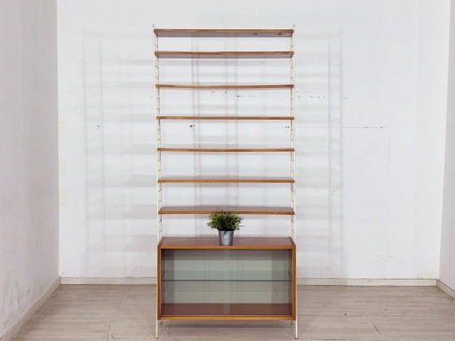 Estantería de pared modular de mediados de siglo, serie “Sybille” - década de 1960 / Estantería String