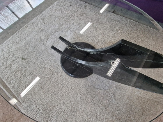 Image 1 of Giorgio Maurizio design glass coffee table marble base