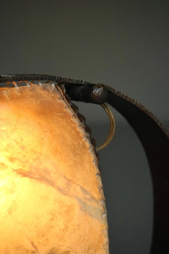 Amsterdam School metal & parchment Desk Lamp. 1920s – Reading Lamp (photo 7 of 20)
