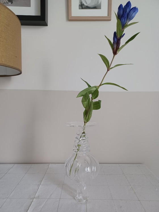 Original Des Pots, hand-blown candle holder/small vase, Glass, Transparent (photo 4 of 8)