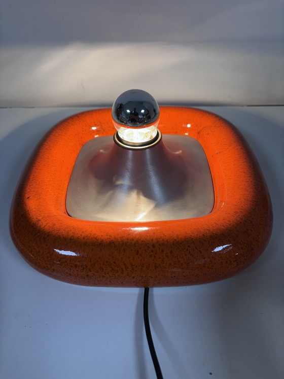 Zeldzame Kaiser Leuchten Wandlamp Model 11/0039 Klaus Hempel Space Age – Wandlampen, Ceramic, Aluminium (photo 3 of 14)