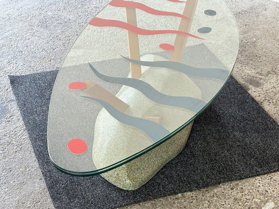 Tavolino da caffè Artifici postmoderno Design Paolo Deganello per Cassina anni '80 – Tavolini da caffè, Glass (photo 5 of 10)