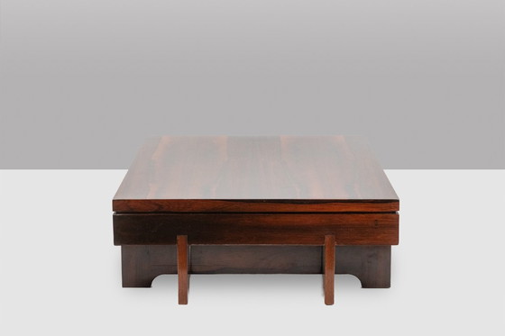 Image 1 of Mesa de centro de estilo Art decó en palisandro. Fabricada en la década de 1970.