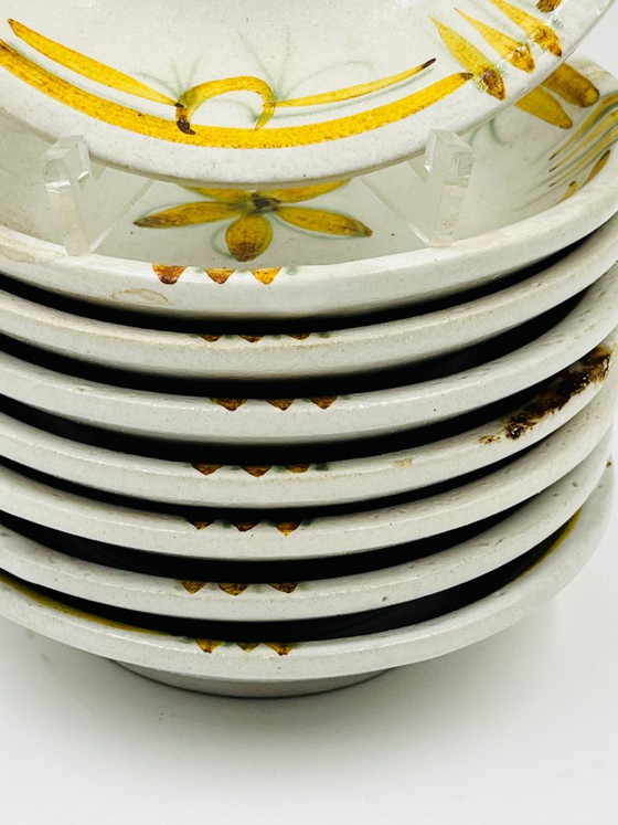 Set van acht Keraluc Quimper Renaissance kommen, 1960 – Servies, Ceramic (photo 6 of 8)