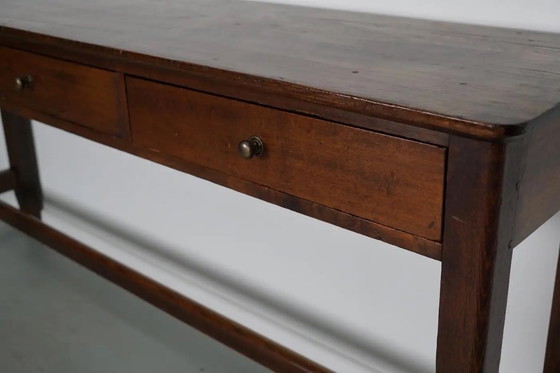 Image 1 of Tavolino rustico antico da fattoria francese in legno di olmo, inizio XX secolo