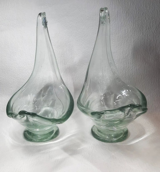 Image 1 of Rara coppia di grandi ciotole a forma di cigno di Chribská – Josef Hospodka – circa 32 cm – 1965