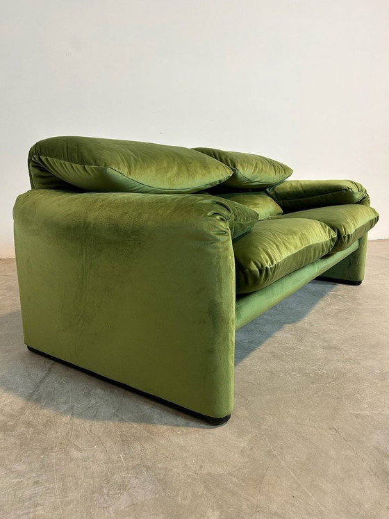 Image 1 of Cassina - Vico Magistretti - Canapé - Maralunga - Velours - Retapissé