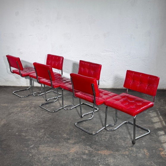Image 1 of Set di 6 sedie in stile Cesca di Marcel Breuer, Italia, anni '60