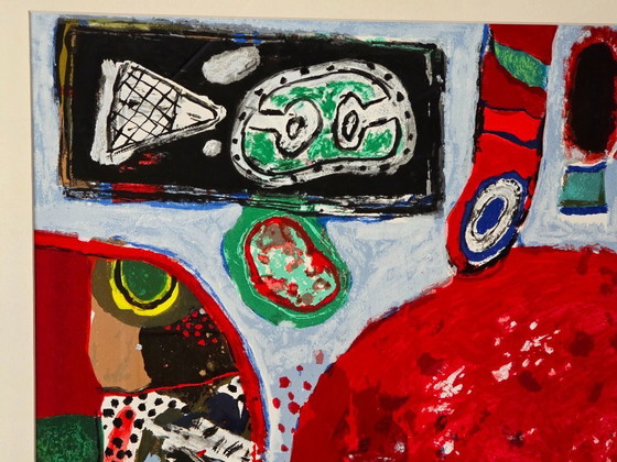 Image 1 of Corneille - Red Ball - Hand signed - 154/200 - 1990