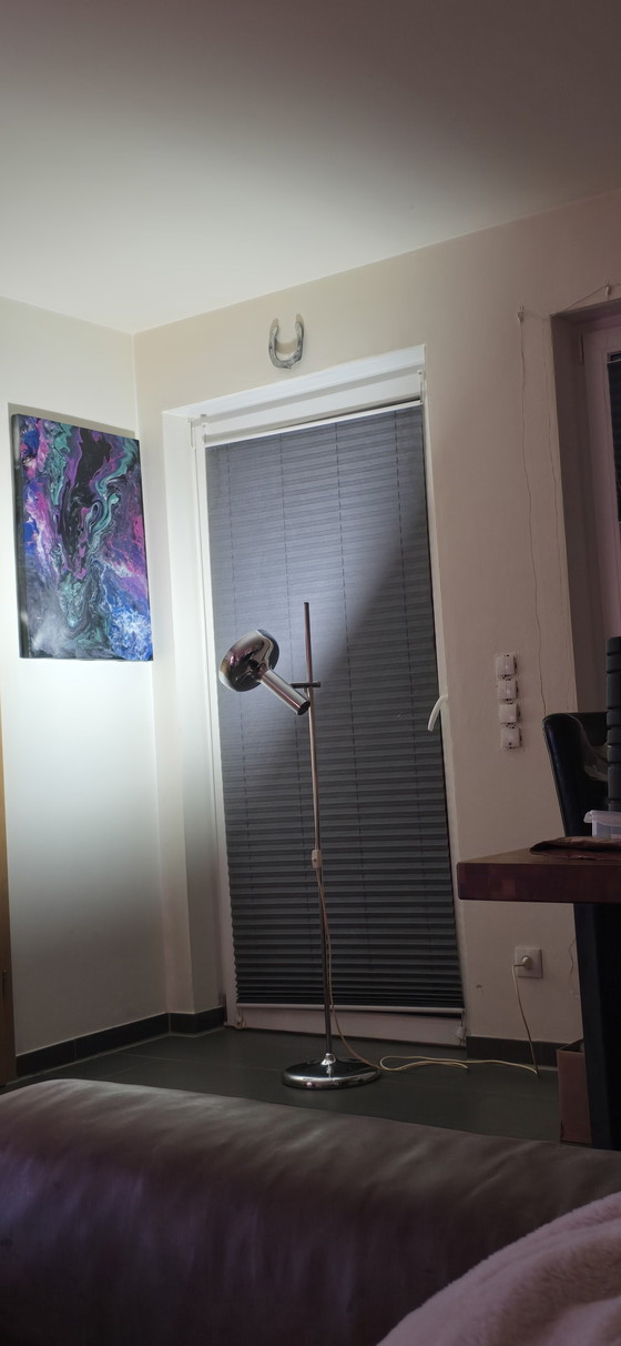 Image 1 of Space Age floor lamp Koch & Lowy Design classic Tulip chrome