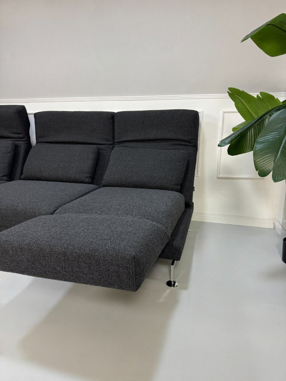 Image 1 of Brühl Moule divano ad angolo divano di design in tessuto divano letto grigio