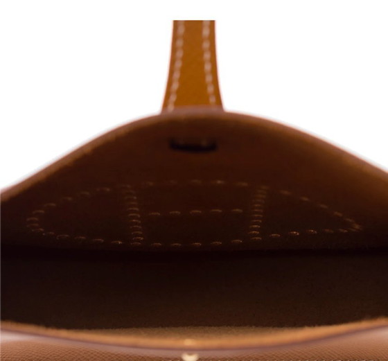 Image 1 of Zak HERMES Mini Evelyne en Cuir Doré - 103322