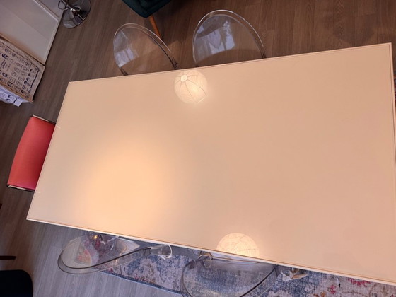 Tavolo Kartell TopTop Philippe Starck – vetro bianco – design iconico – Set da pranzo (photo 8 of 8)