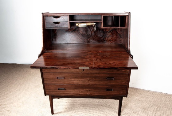 Image 1 of Secretaire, scrivania, danese in palissandro modello 37 di Arne Wahl Iversen per Vinde Mobelfabrik 1960.