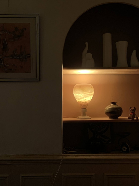 Image 1 of Vintage alabaster table lamp