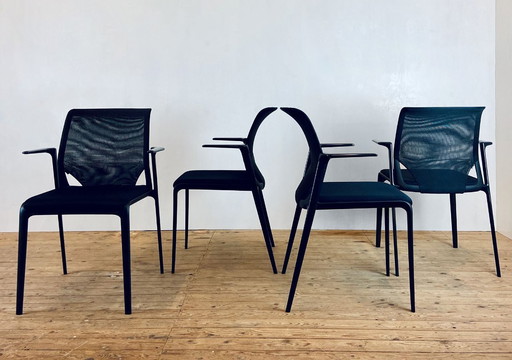 4x Vitra Meda Slim Eetkamerstoel