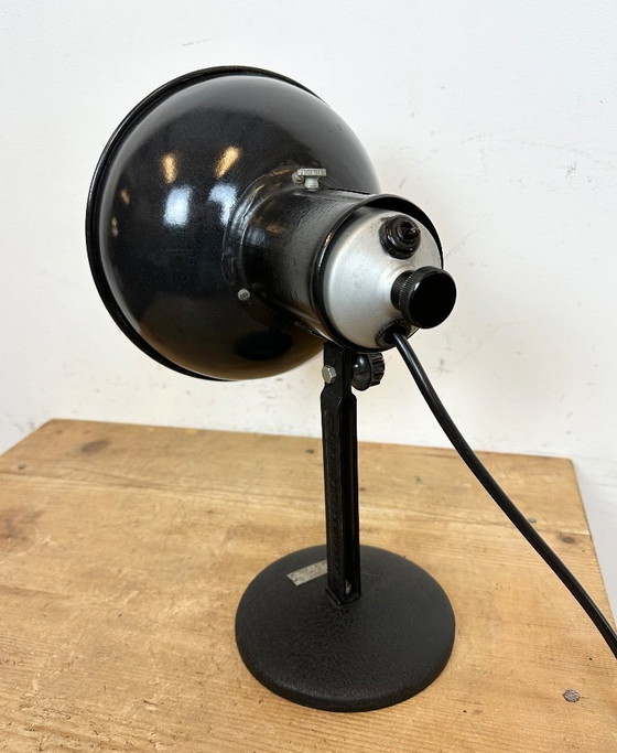 Image 1 of Vintage Black Enamel Table Photo Lamp, 1950s