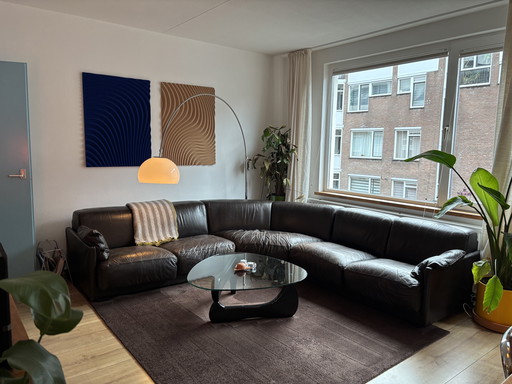 Vintage-Ecksofa aus Leder aus den 70er Jahren