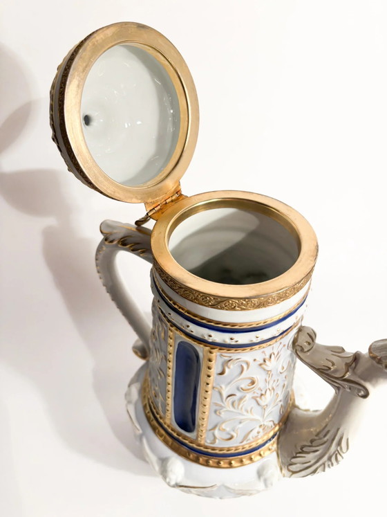 Capodimonte Porcelain Teapot, Bronze and Pure Gold, Late 19th Century – Table accessories (photo 7 of 16)