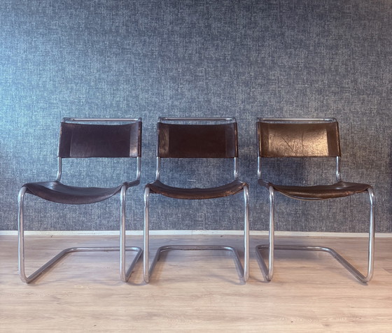 Image 1 of 3 Vintage Mart Stam S 33 Cantilever Chairs for Thonet