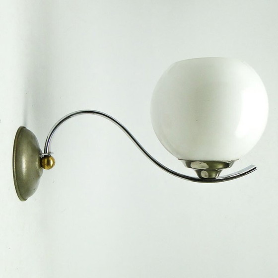 Vintage Wall Lamp, Poland, 1950s – Wall lights, Glass, Metal (photo 7 of 7)