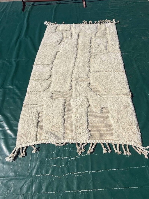 Traditioneller, handgeknüpfter Teppich aus reiner Wolle, 150 x 250 cm