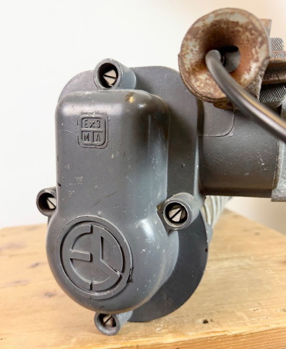 Image 1 of Grijze industriële hanglamp met buisconstructie van Elektrosvit, jaren 70.