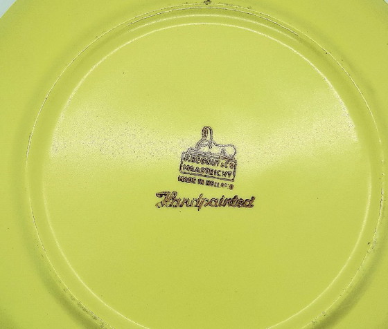 Image 1 of Petrus Regout Maastricht serving dish 2 cats 1956