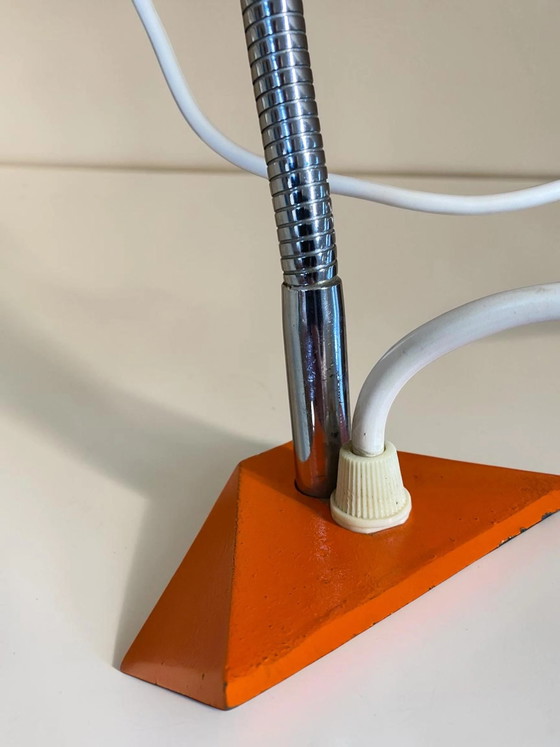 Space Age Tafellamp Oranje Jaren 70 | Vintage Mid-Century Bureaulamp | Retro Design Lamp – Tafellampen (photo 12 of 18)