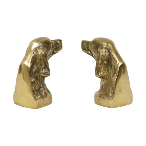 Image 1 of Fermalibri in ottone con cani setter irlandesi