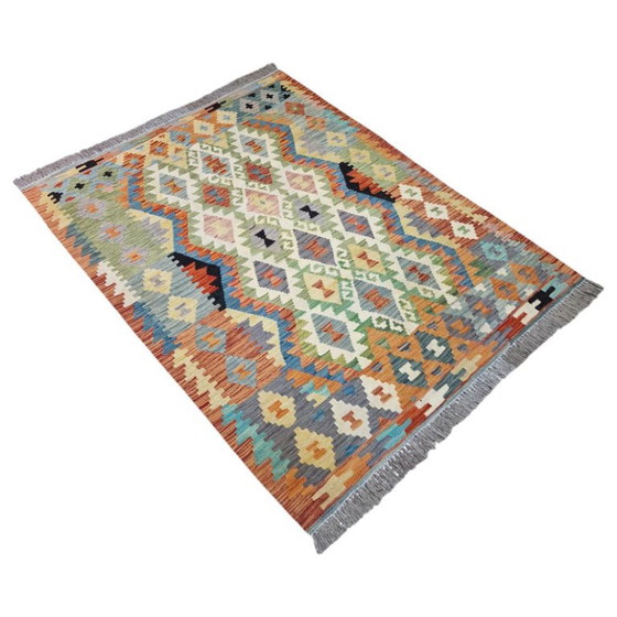 Kilim afgano Maimana antiguo – Lana hilada a mano – Doble cara – 130 x 171 cm – Alfombras, Wool (photo 4 of 5)