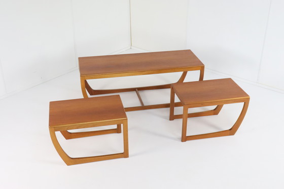 Image 1 of Beithcraft Table basse avec 2 tables gigognes 'Ratho' Vintage