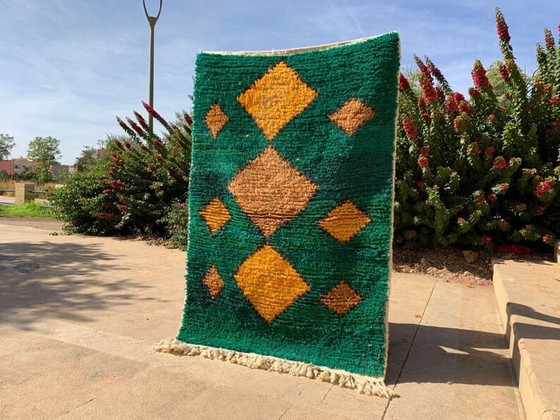 Handgeknüpfter Boujaad-Teppich – Marokkanischer Wollteppich, abstraktes Berber-Design, geometrische (photo 10 of 12)