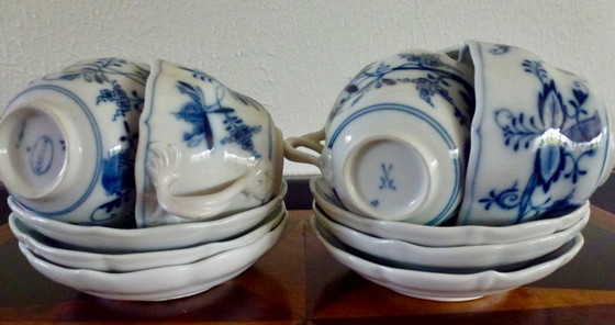 22-Delig Meissen Blauw Uienpatroon Servies - Koffie/Thee Set. – Porcelain (photo 15 of 18)