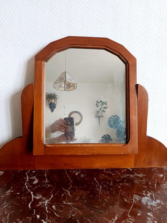 Image 1 of Tocador Art Déco en madera y mármol