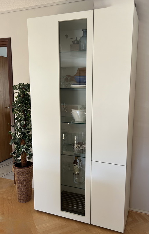 Hulsta Now Vision display cabinet with LED lighting