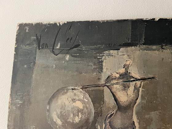 Image 1 of Vintage prent: Jongen met bellenblaas - jaren ‘60