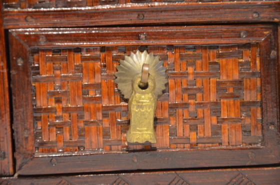Panier de pique-nique en rotin du XXème siècle, 28x15x23cm – Objets déco, Rattan, Wood (photo 5 of 12)