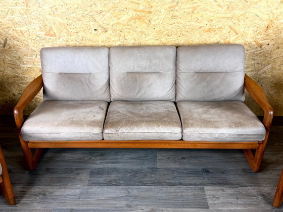 Image 1 of Divano in teak anni '60-'70 a 3 posti e 2 poltrone Easy Chair Holstebro Møbelfabrik A/S