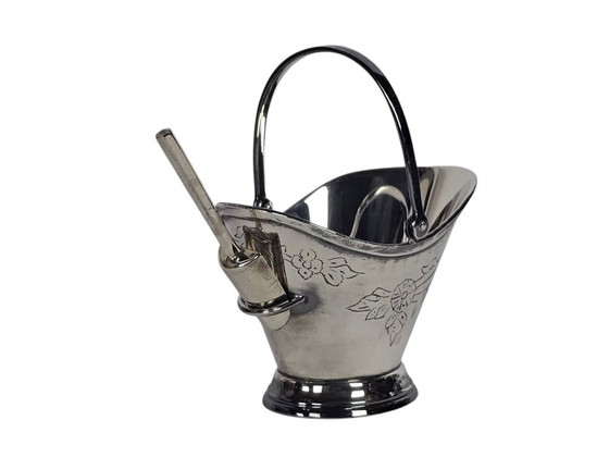 Image 1 of Zilverstad - coal scuttle with scoop - silver-plated - 80s