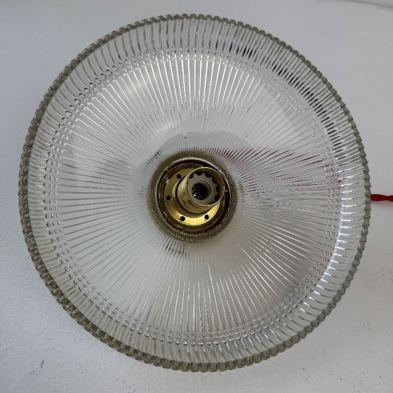 Image 1 of LAMPADA A SOSPENSIONE VINTAGE IN VETRO PRISMATICO