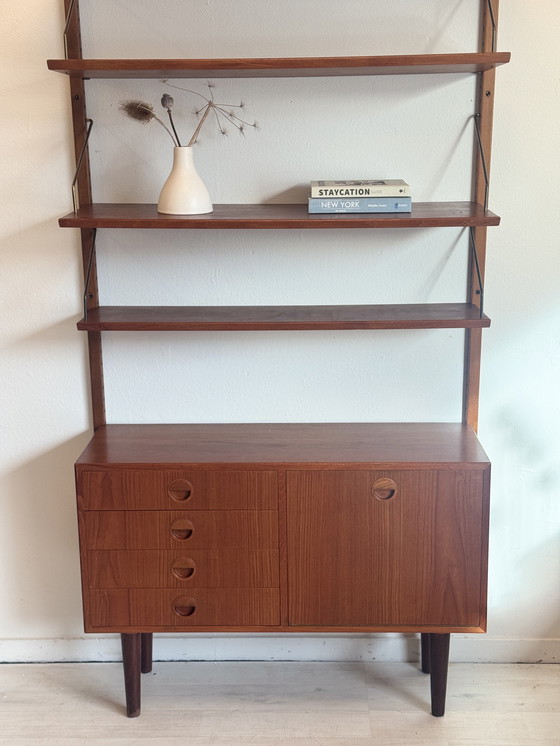 Image 1 of Mueble de pared danés – Muebles HG – Teca – Años 60