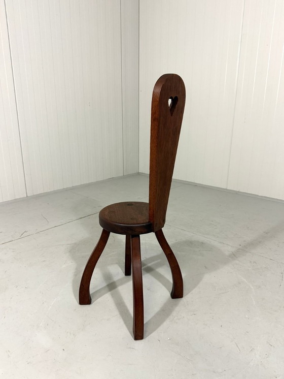 Image 1 of Brutalist rustic stool side table plant table 1960's