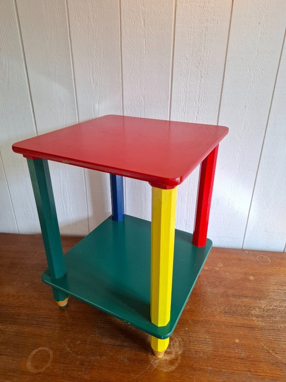 Image 1 of Memphis style pencil side table